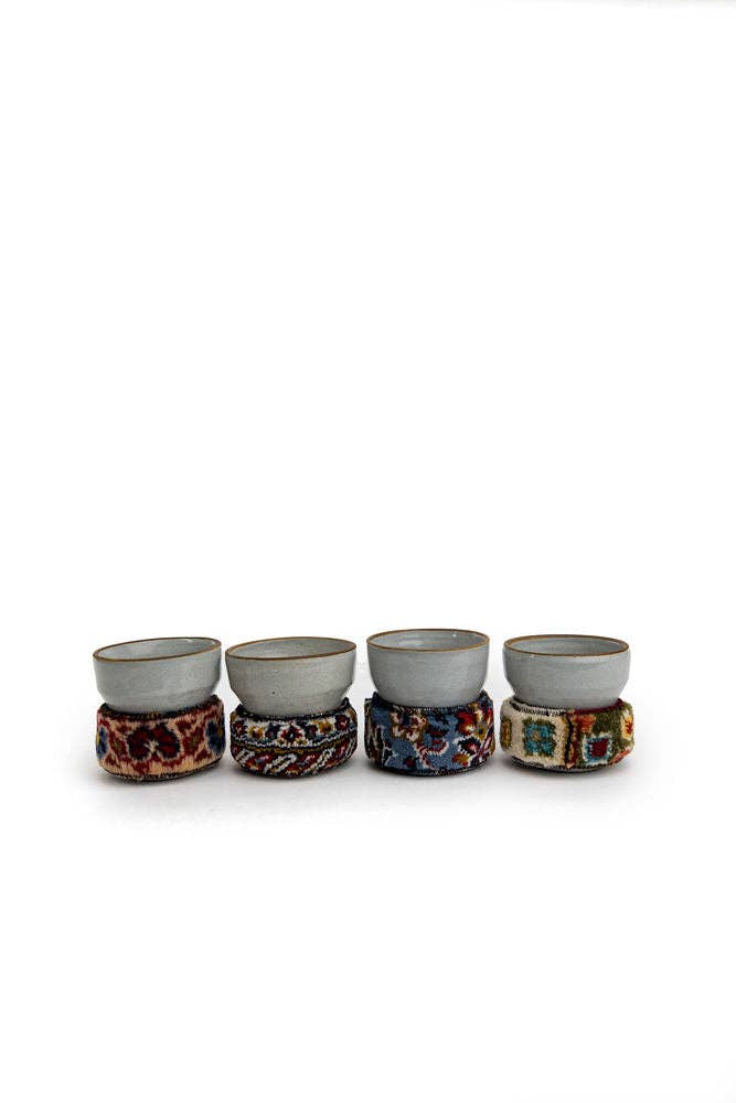 Ceramic And Kilim Bowl: Blue