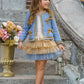 Hello Darling Blue Tweed Jacket & Tulle Skirt