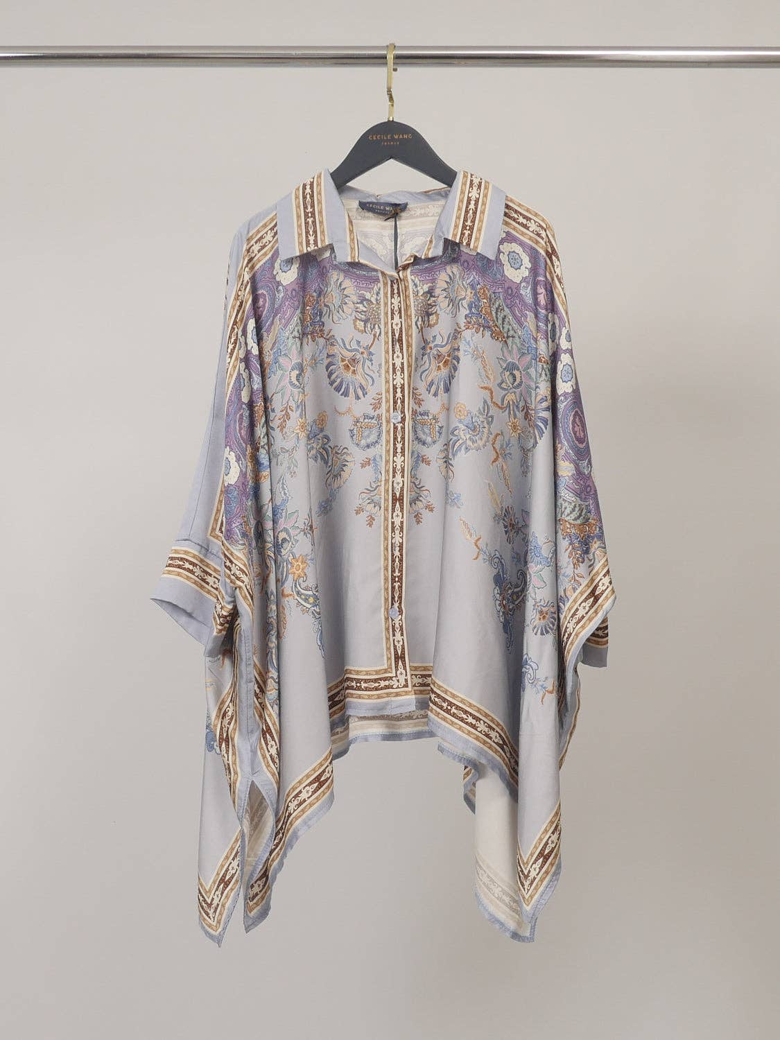 Satin shirt KD8871VS-12: Rose