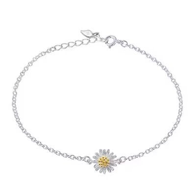 Silver and Gold Daisy Necklace
