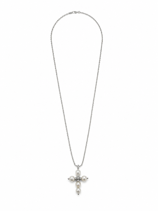 Pearl Cross Necklace