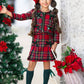 Made For Fashionistas Festive Plaid Tweed Blazer And Skirt Set: Multicolor / 7Y/8Y