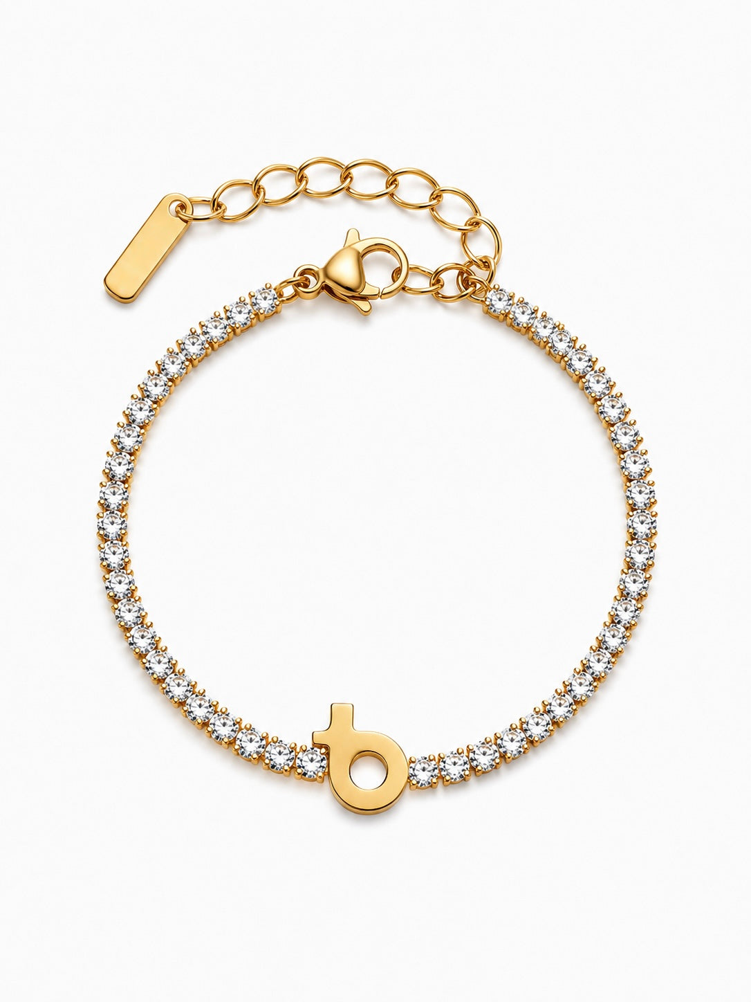 Armenian Initials Tennis Bracelets in Gold
