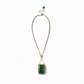 Green Czech crystal necklace