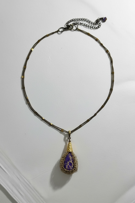 Purple Agate Necklace