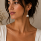 Modern Orbit Pearl Drop Earrings