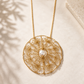 Golden Bloom Freshwater Pearl Pendant Necklace