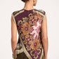 Asymmetrical Fringe Cross Top: WINE / S