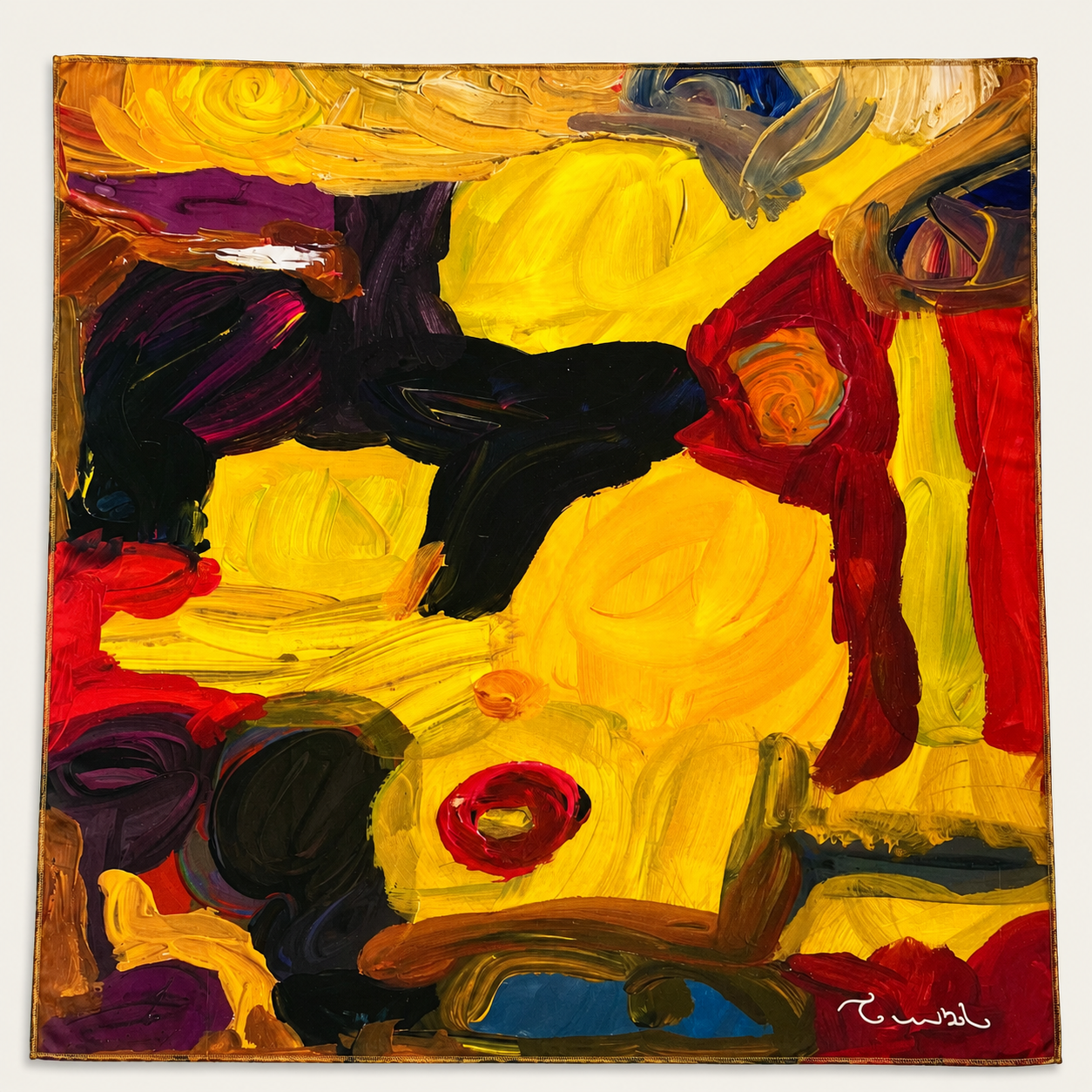 Firelight Symphony Abstract Scarf