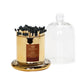 Match Holder Jar with Gold/Smoked Base: Gold