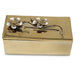 Oblong Gold Decorative Box With Flower Design Lid