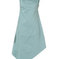 Elegant Satin Cotton Dress In Mint: Black / XL