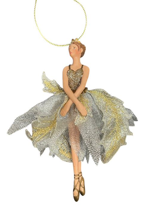 Golden Ballerina Ornament