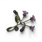 Purple Blossom Botanical Brooch Pin