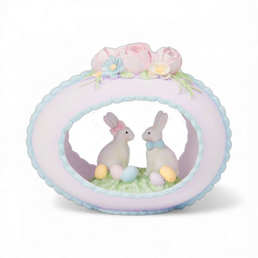 Lavender Sugar Egg w/Bunnies: Spring Confections