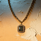 Maximalist Necklace with Large Natural Stone: Amethyst