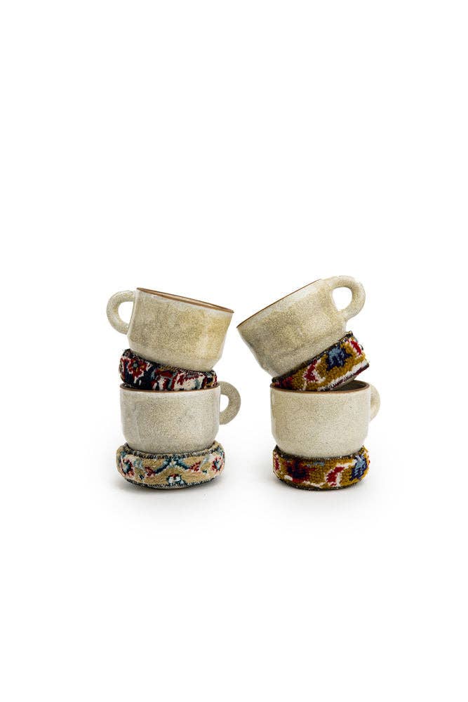 Kilim And Ceramic Mug: Blue