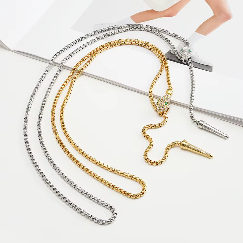 Gold & silver snake Necklace