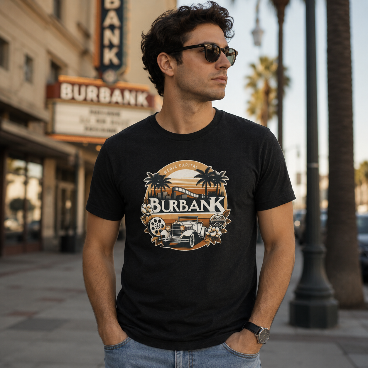 Retro Media Capital of the World T-shirt