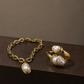 The Baroque Pearl Set — Chunky Chain Necklace & Open Cuff
