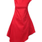 Elegant Satin Cotton Dress In Mint: Black / XL
