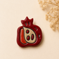 Modern Mosaic Pomegranate Ceramic Brooch