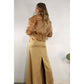 SHEER LONG SHIRTS AND SATIN LONG SKIRTS SET: BRONZE GOLD