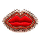 Lip Brooch Summer Brooch Pin: Pink