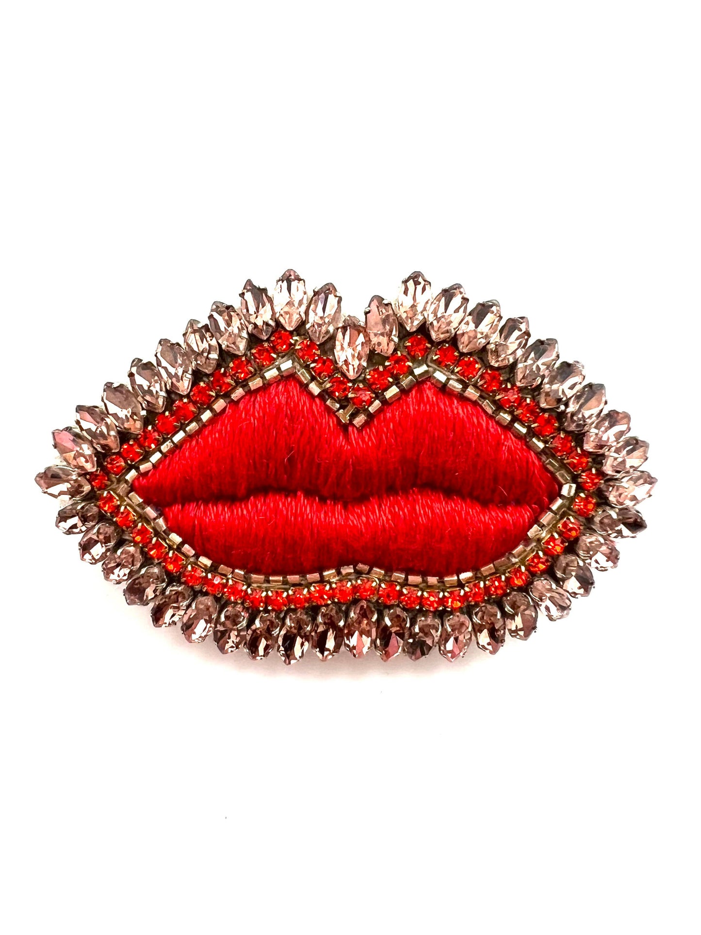 Lip Brooch Summer Brooch Pin: Pink