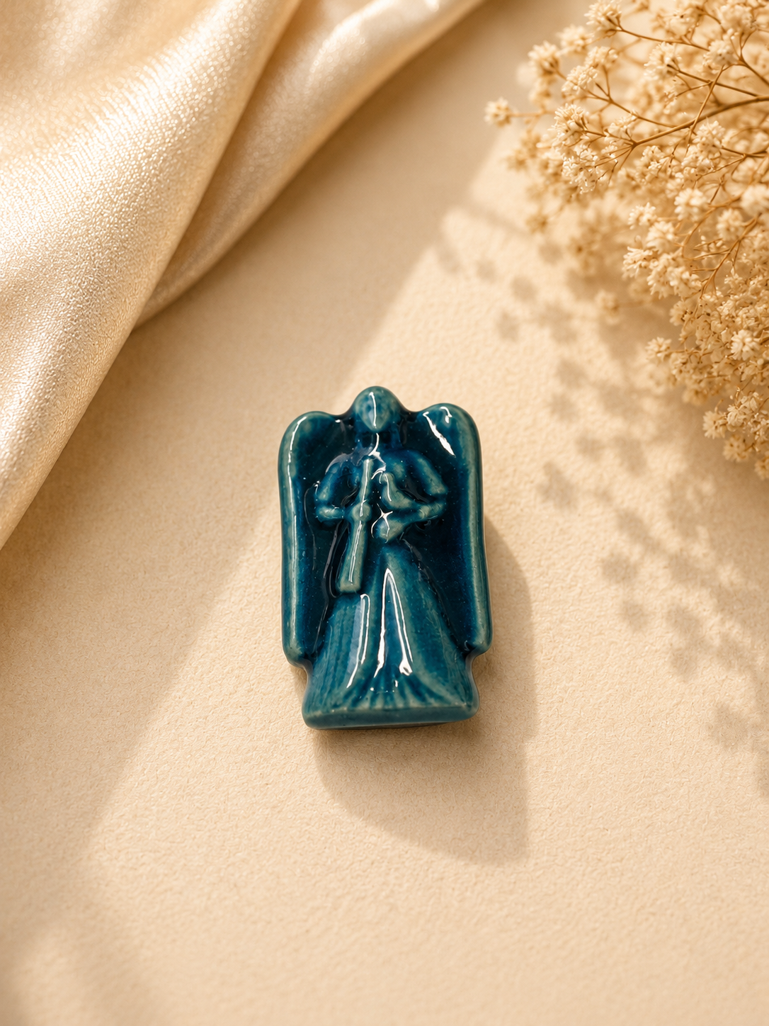 Armenian Angel Ceramic Brooch