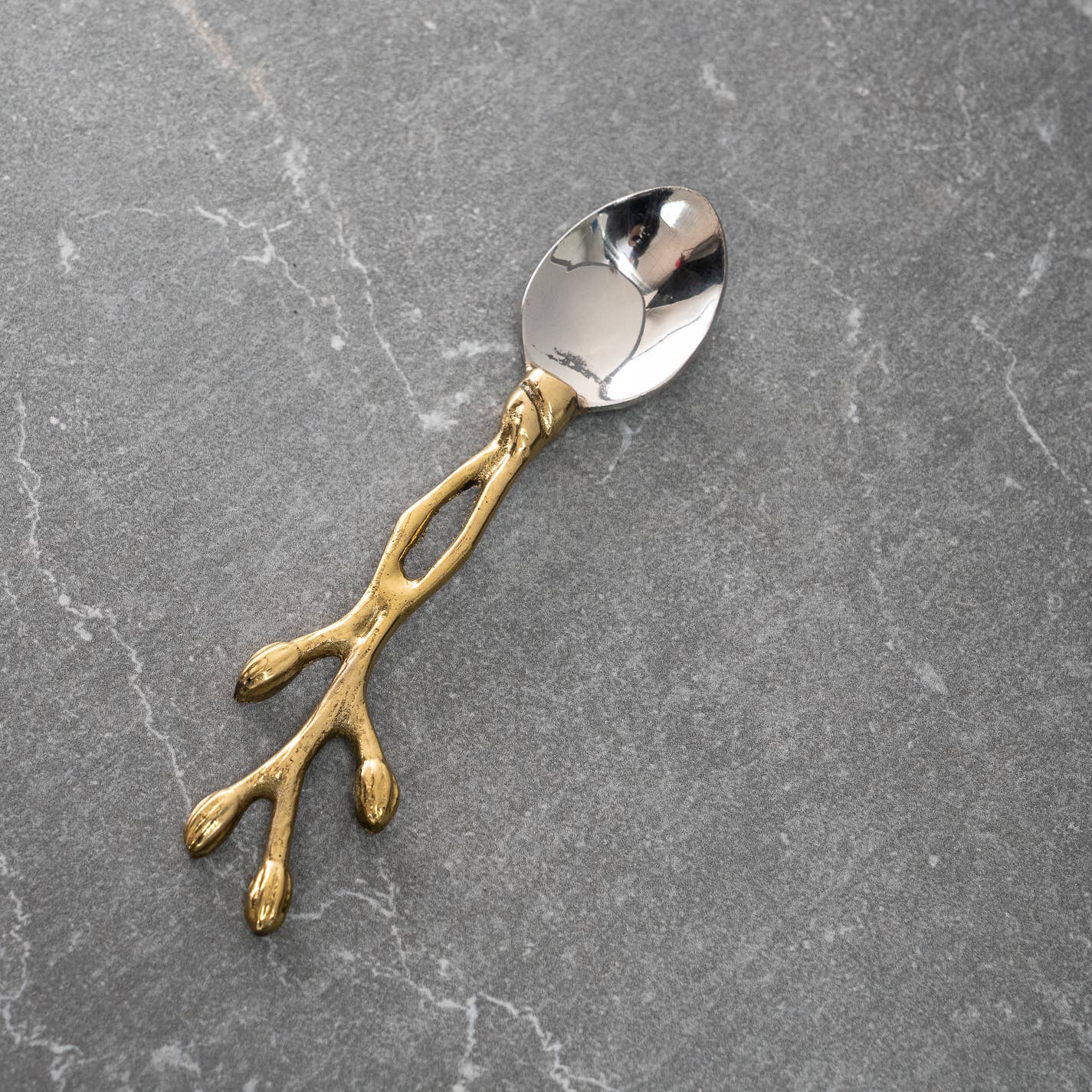 Gold Stainless Steel Bud Spoon/ set of 4