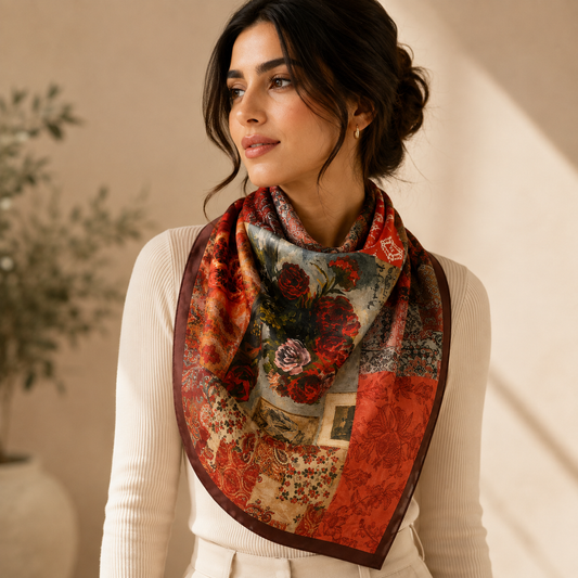 Armenian Pomegranate Cotton Scarf
