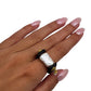 Leather & Pearl Statement Ring