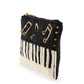 Play it Again Beaded Piano Keys and Notes Coin Purse