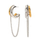 Blaine Two Tone Chain Hoop