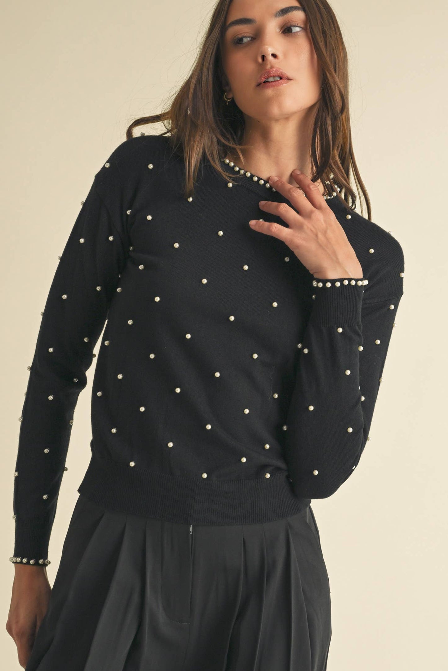 Pearl embellished Sweater