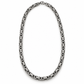 Silver double chain necklace