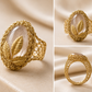 Clear Jasper Botanical Statement Ring