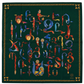 Trchnagir Armenian Alphabet Poly Silk Scarf 7