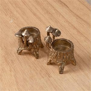 Mushroom Tea Light Holders (Pk/02)