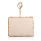 Heart Burst beaded red, gold, and cream coin purse.