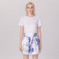 Macro floral print shorts
