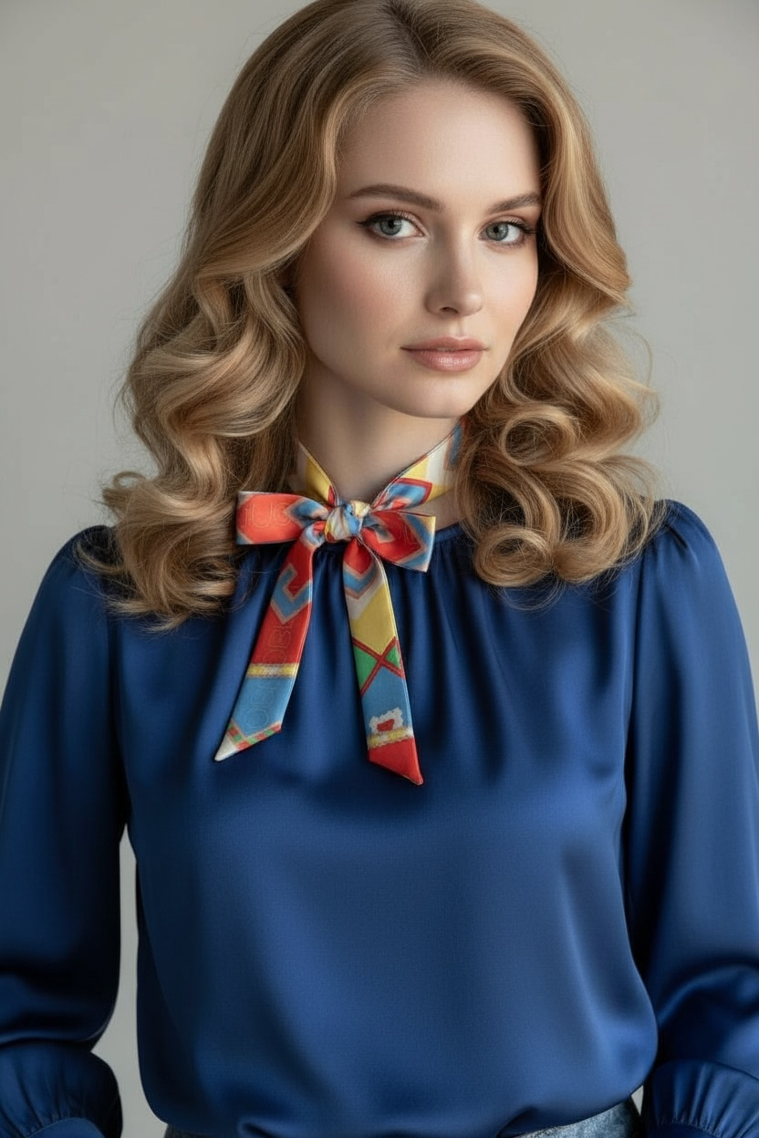 Armenian Alphabet and Rug Design Neck Bow