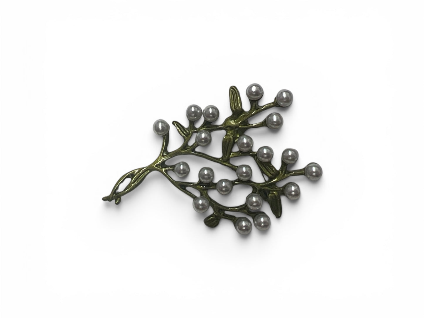 Pearl Botanical Branch Brooch Pin