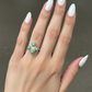 Turquoise Pearl Glory Cross Ring