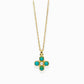 Turquoise Pearl Glory Cross Necklace