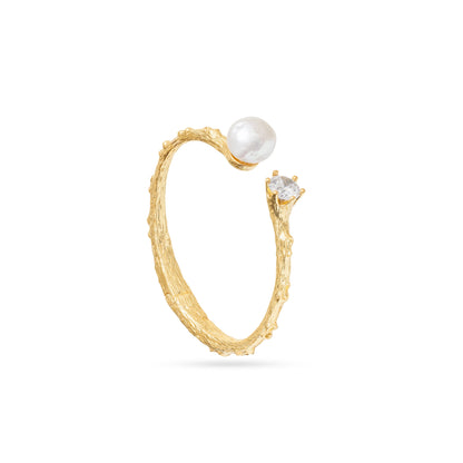 Nature's Elegance Branch Bracelet with Diamond & Pearl