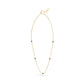 AC Gold Plated Necklace with Colored Zircon Gemstone
