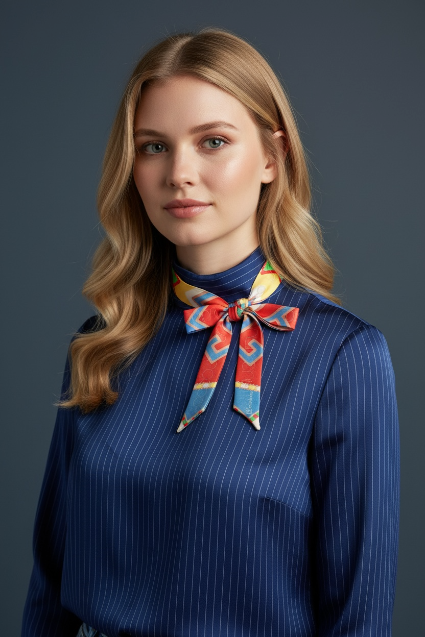 Armenian Alphabet and Rug Design Neck Bow