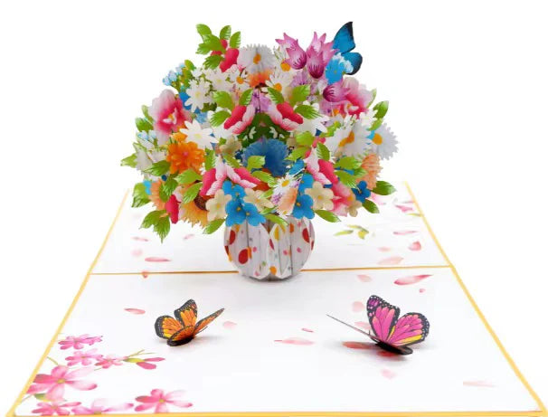 3D Pop-Out Flower Basket & Butterfly Card